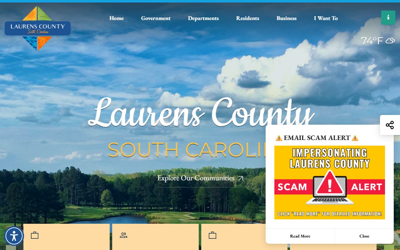 Laurens County court records government home page