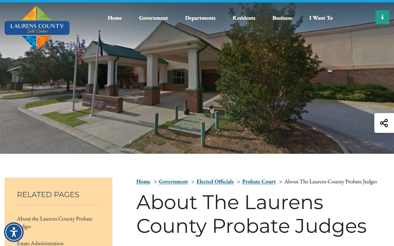 Laurens County probate records Probate Court judges