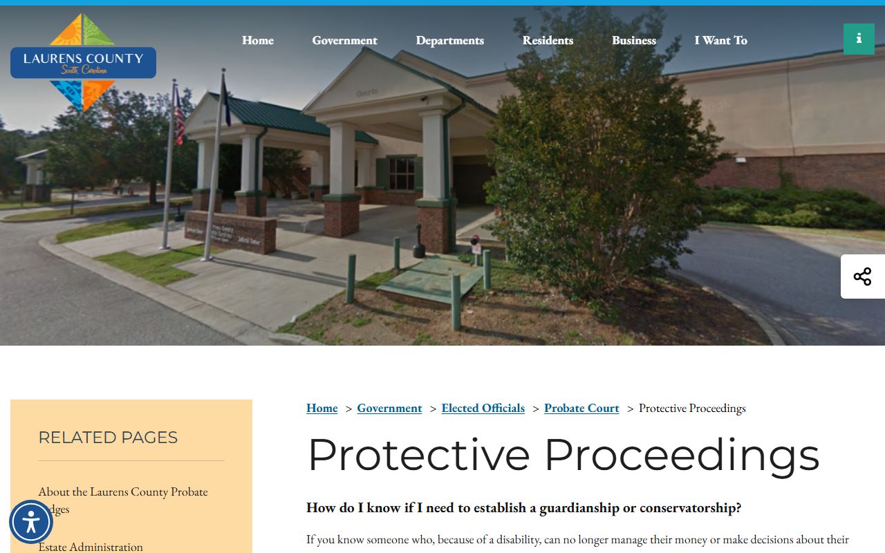 Laurens County probate records guardianship and conservatorship proceedings